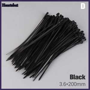 [Heartsbat] 100Pcs Screw Hole Cable Ties Fixed Cable Tie Nylon Cable Zip Ties With Screw Hole Mount Self Locking Loop Wrap Bundle Tie Straps