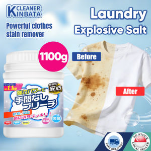 🇸🇬1100g Japan Explosive Salt Powerful Bleaching Laundry Stain Remover Color Bleaching Universal Color Clothing Powde