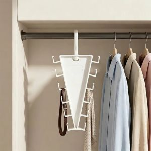 GFNET Tiết kiệm không gian Móc treo hình chữ V Có thể xoay được Gắn tường Móc treo hai Di động 12 móc treo Giá đỡ đa năng nhiều móc