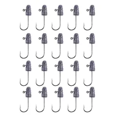Goture 10Pcs Unpainted Fishing Jig Head Hook Lead Head Jig Hook Set for  Soft Lure Bait for Freshwater Saltwater Bass Crappie Trout Panfish