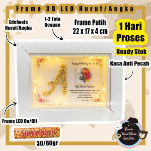 Kado Untuk Pacar Frame Edelweis Led Lampu Ulang Tahun Wisuda Ultah Pernikahan Wedding Gift Box Hadiah Box Foto Custom Unik Cowok Cewek 1 Hari Pengerjaan Anniversary Spesial