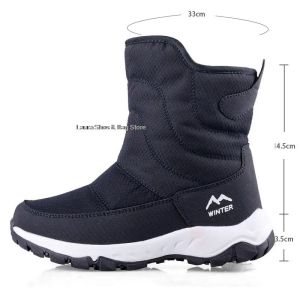 SUPERLI 2025 Men Boots Winter Super Warm Women Snow Boots Snow Outdoor Mens Shoes Waterproof Slip-resistant Hiking Boots Mid-calf Male Winter Shoes