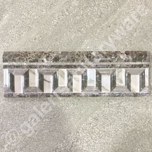 Lis Dinding Keramik Timbul Import 8x25cm Hiasan Dinding