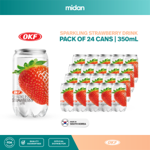 OKF Sparkling Strawberry Drink 350mL - Pack of 24