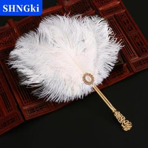 SHNGki Đà Điểu Fan Stylish Lolita Tòa Vòng Tay Fan Phụ Kiện Thời Trang Cho Phụ Nữ Lễ Kỷ Niệm Trang Trí Nội Thất
