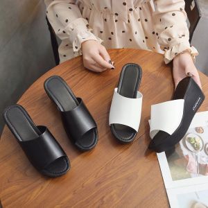 [Free Shipping] New WomenS Sandals Designed For Outdoor Wear With A Wedge Heel Thick Sole Versatile Style Suitable For The Beach Waterproof And Featuring A High Heel And A One-Strap Design