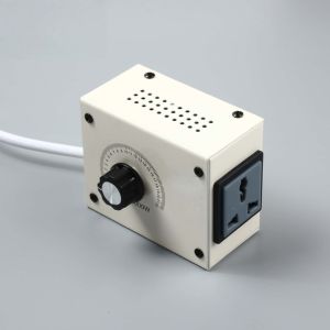 Motor Speed Controller 4000W High Power Electronics Voltage Regulator Machinery Electric Variable Speed Controller AC 0-220V Variable Voltage Controller Control For Fan Speed Motor Dimmer Adjustable Voltage