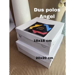 DUS NASI/KOTAK NASI/ DUS MAKANAN PUTIH UKURAN 18X18 DAN 20X20CM MEREK ANGEL TEBAL DAN KOKOH TERMURAH