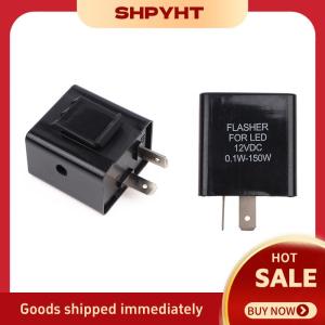 SHPYHT✨ Motorcycle Accessories 2 Pin LED Flasher Relay With Buzzer 12V Adjustable Frequency Of Turn Signals Blinker Indicator Relays