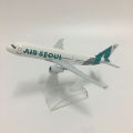 2025JASON TUTU 16cm Korean Air Seoul Airbus A380 Airlines Model Airplane Diecast Metal 1/400 Scale Planes. 