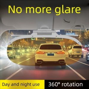 WENSH วิสัยทัศน์กลางวันและกลางคืน ที่บังแดดรถยนต์ ยูวี ความคมชัดสูง แว่นตาป้องกันแสงแดดที่ไม่พราว ของใช้ในรถยนต์ กระจกมองข้าง กระจกมองขับกลางวันกลางคืน ป้องกันดวงตา
