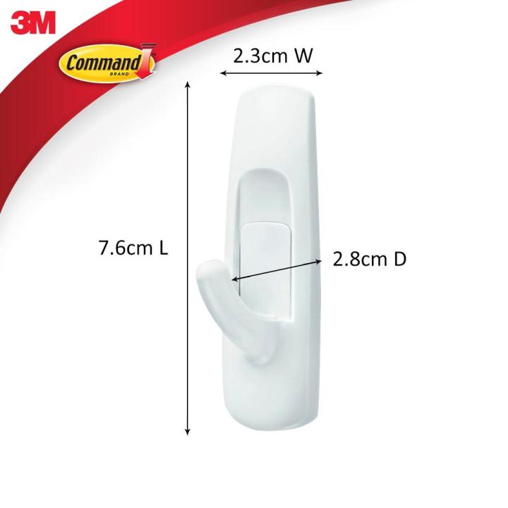 3M™ Command™ Small Wire Hooks, 17067, No Surface Damage, Holds up