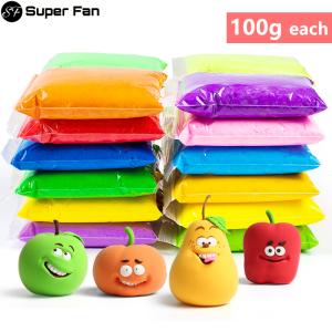 100g/Bag Air Dry Clay Ultra-Light Clay Modeling Plasticine Childrens Handmade DIY Educational Fun Toys for Kids