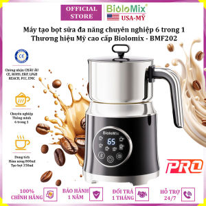 Máy đánh sữa tạo bọt chuyên nghiệp 6 trong 1 thương hiệu Mỹ cao cấp Biolomix BMF202 - Công suất 600W - Bảo Hành 12 Tháng