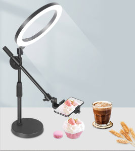 Desktop bracket with 360 Degrees Rotation for Videos Photograph Live streaming Drawings Recording Cooking - 1 x Desktop Photography Phone Holder Material Metal+Plastic