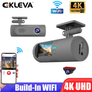 EKLEVA 4K Car Dash Cam DVR Recorder 2160P Auto Recorder APP Control Black Box WIth WIFI Voice 24h Parking Monitoring function car accessories