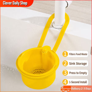 Hanging Sink Strainer Basket Kitchen Drain Food Filter Vegetable Washing Basket for Noodles Fruits Vegetables and Food Waste