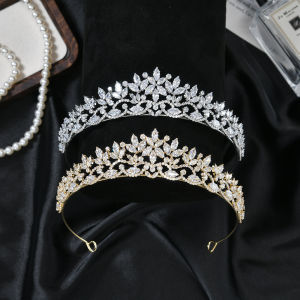 Vương miện công chúa cho phụ nữ Cô gái sang trọng khối Zirconia cô dâu Vương miện cho đám cưới Mũ sinh nhật Bữa tiệc dạ hội Băng đô cô dâu2026