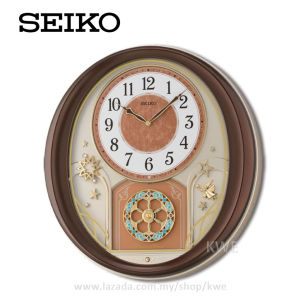 Authentic ORIGINAL SEIKO Melodies in Motion Analogue Clock QXM357Music Melody Malaysia (QXM357B) [Jam Dinding Berbunyi]