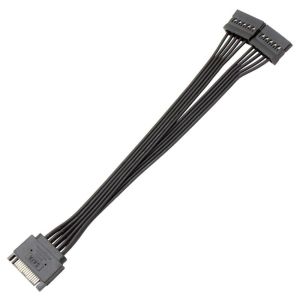 AKZDXE 22/32cm SATA Power Cable 15Pin Male/Female Y-Splitter Design HDD Power Cable High Quality Durable SSD Power Cable