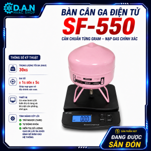 Cân Ga Điện Tử Trừ Ngược SF-550 30Kg Chính Xác - Cân Nạp Ga Điều Hòa R32 R410A R134A Màn Hình Rõ Ràng Có Đèn Chính Hãng