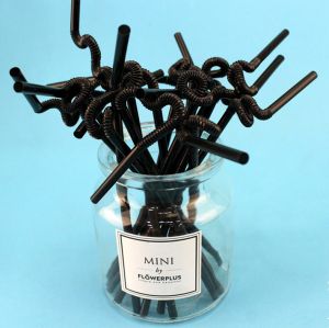 Plastic Art Straw Rainbow Straw Flexible Bendable Straw For Juice 75pcs