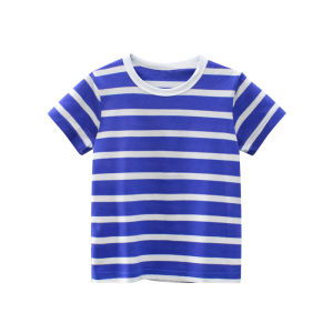Stripe  Boy T-Shirt Kids Short Sleeve Top Boys Clothing Stitch Cotton Tshirt