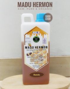 Madu Hermon-Madu Randu Raw Murni dan Organik 1000 gr (Sertifikat PIRT)