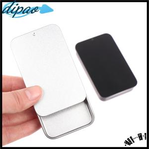 【dipao】 80*50*15mm Mini Iron Box Slide Cover Storage Box Portable Tin Boxes Container