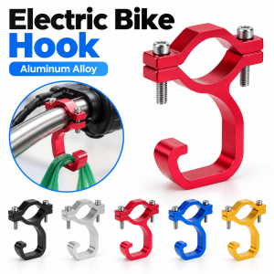 HEFEI 1Pcs Aluminum Alloy Bike Hanging Hook CNC Machined Anodized Storage Hanger Buckle  Multi Color Electric Bike Hook for Electric Bike Motorcycle