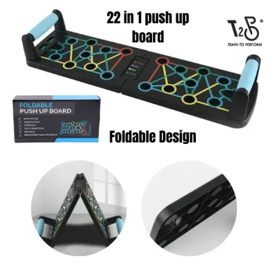 T2P 22-in-1 Foldable Push Up Board | Portable Home Gym Fitness Equipment