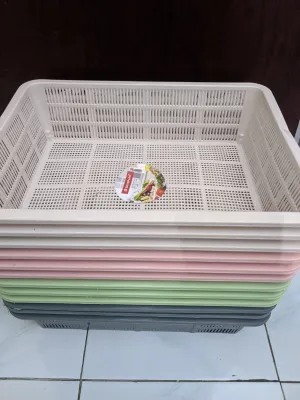 Tempat Surat Ukuran L / Keranjang Plastik Serbaguna Buah dan Sayur Warna Pastel