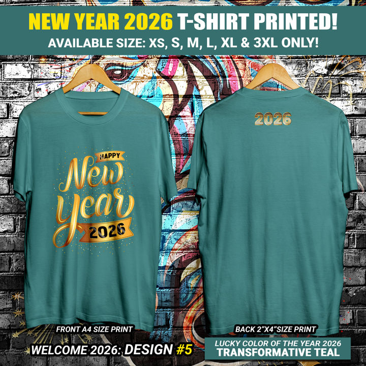 T Shirt In Korean 2026.Transformative Teal Color of the Year 2026 T-SHIRT • NEW YEAR TSHIRT ...