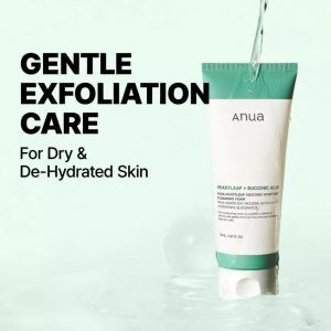 Anua Heartleaf + Succinic Acid Moisture Cleansing Foam 150ml | Gentle Exfoliation Care | Deeply Cleanses Impurities & Dead Skin Cells | Hydrating Formula | For Dry & Dehydrated Sensitive Skin