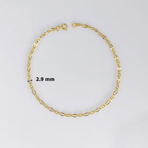 Lắc chân dây xích titan không đen gỉ không gây dị ứng dây xích phối kiểu to nhỏ xen kẻ khóa tròn