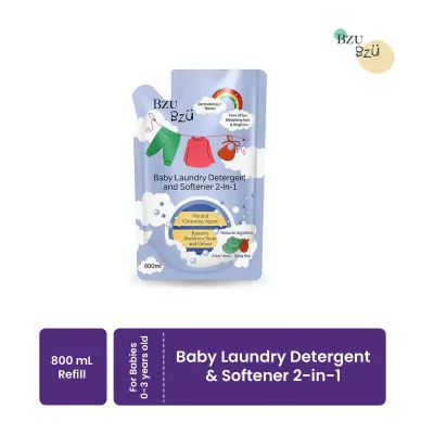 Bzu Bzu Baby Laundry Detergent And Softener 2-In-1 Refill Pack 800ML