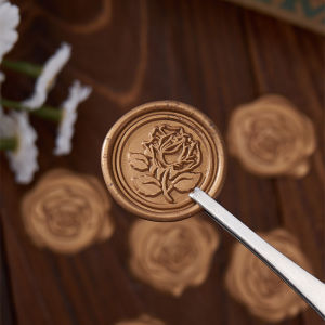 10pcs Cross-border Envelope + 10pcsWax Seal Stickers for Wedding Invitations/Greeting Card