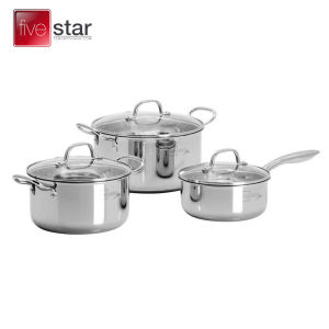 Bộ nồi inox 304 đúc liền khối Fivestar Plus FPB3002 (2 nồi 1 quánh) bảo hành 25 năm