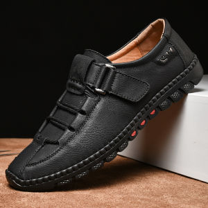 Prelesty Olahraga Sepatu Pria Sneaker Pantofel Pria Tanpa Tali Kulit Sapi Sepatu Santai Kasual IMPORT Cowok 020