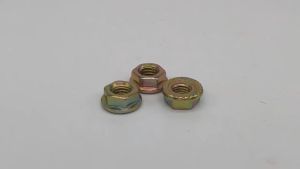 100PCS 6MM Zinc Plated Flange Hexagonal Nuts Colored COD
