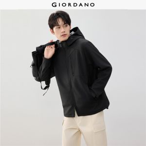Giordano Beau Monde Men Fleece-lined multi-pocket softshell jacket Free Shipping 13076992