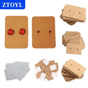 [COD]🔥🔥🔥ZTOYL 100pcs Professional Type Earring Ear Studs Holder Display Hang Kraft Cards Paper