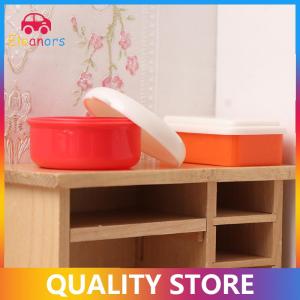 [Eleanor] 1:12 Dollhouse thu nhỏ Hộp Ăn Trưa mô phỏng nhựa hộp lưu trữ Mini tươi giữ hộp thực phẩm đồ chơi mô hình nhà bếp Bộ đồ ăn trang trí