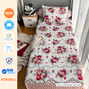 Sprei Single120x200 tinggi 20cm Katun Original - Motif bunga Aesthetic