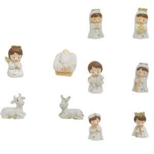 Christmas Nativity Figurines Resins Manger Holy Family Nativity Scene Statue for Xmases Indoor Home Table Decorations