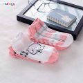FR-P250 Kaos Kaki Wanita Motif Kartun Kucing Lucu Pink Cat Fashion Korea Kaus Kaki Pendek Wanita Ankle Socks. 