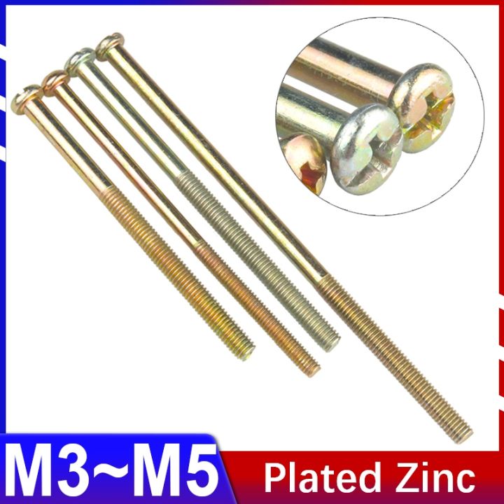 M3 M4 M5 M6 Color Zinc Plating Phillips Cross Recessed Pan Head Machine ...