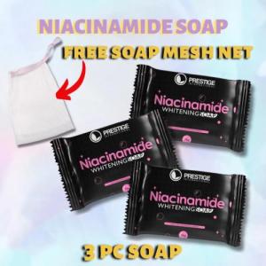 PRESTIGE Niacinamide Soap Whitening Anti Aging Moisturizing and anti acne Best Selling For Woman all skin