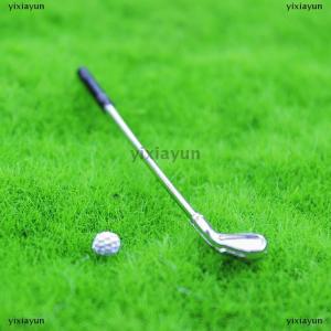 [COD] yixiayun 1 set 1:12 dollhouse miniature outdoor golf with ball for doll garden toys