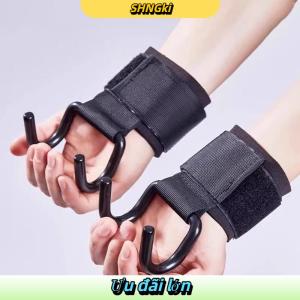 SHNGki 2pcs Trọng lượng nâng móc Grips với cổ tay kết thúc tốt đẹp tay-bar dây đeo cổ tay phòng tập thể dục móc Trọng lượng dây đeo pull-up điện nâng găng tay
